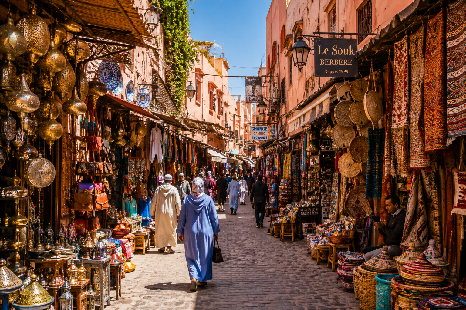 Group exploring Morocco together