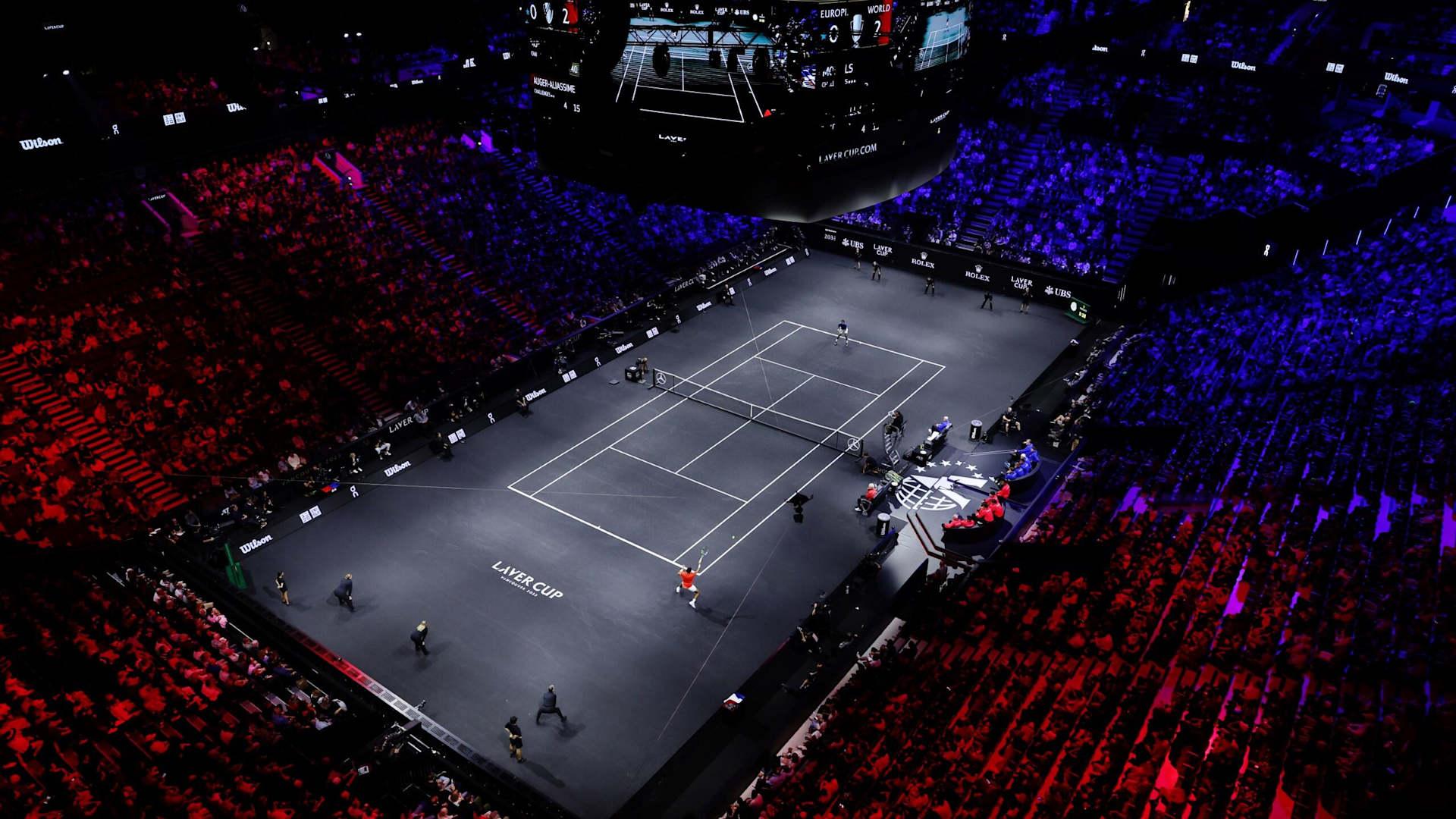 Tennis stadium atmosphere